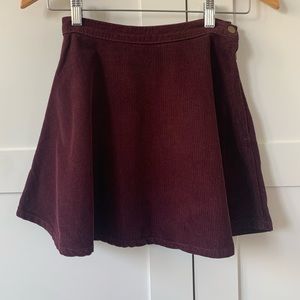 American Apparel burgundy corduroy skirt